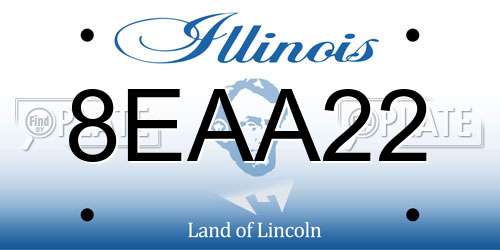8EAA22 Illinois License Plate