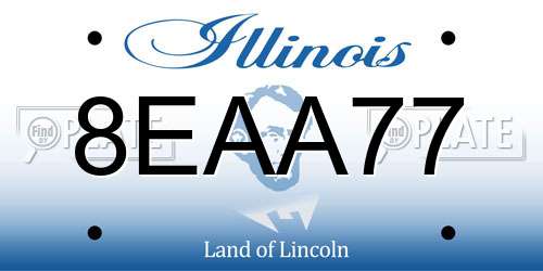 8EAA77 Illinois License Plate
