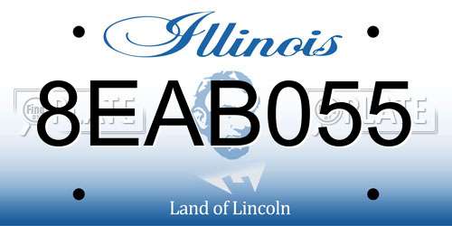 8EAB055 Illinois License Plate