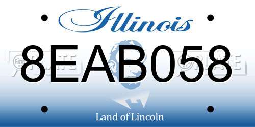 8EAB058 Illinois License Plate