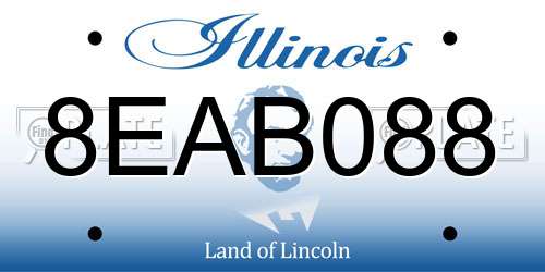 8EAB088 Illinois License Plate