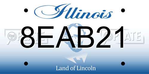 8EAB21 Illinois License Plate