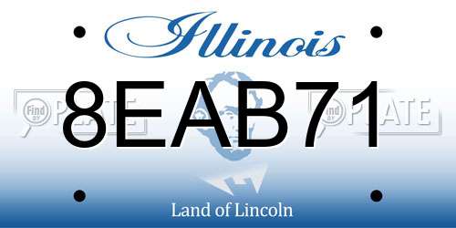 8EAB71 Illinois License Plate