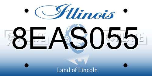 8EAS055 Illinois License Plate