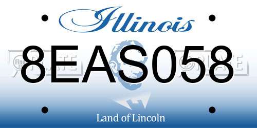 8EAS058 Illinois License Plate