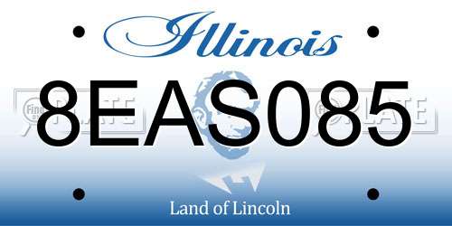 8EAS085 Illinois License Plate