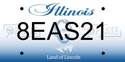 8EAS21 Illinois License Plate