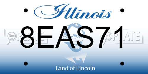 8EAS71 Illinois License Plate