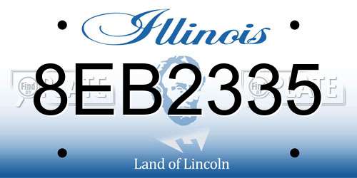 8EB2335 Illinois License Plate