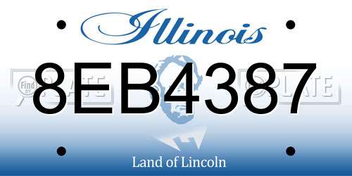 8EB4387 Illinois License Plate