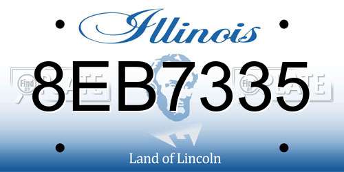 8EB7335 Illinois License Plate