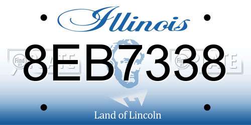 8EB7338 Illinois License Plate