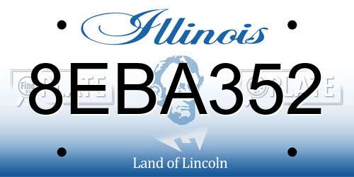 8EBA352 Illinois License Plate