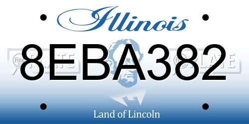 8EBA382 Illinois License Plate