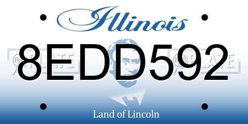 8EDD592 Illinois License Plate