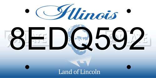 8EDQ592 Illinois License Plate