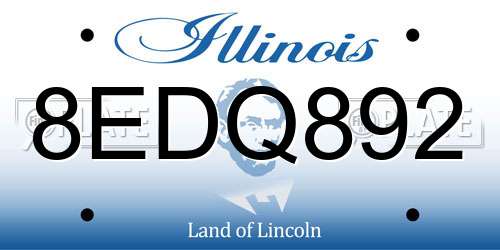 8EDQ892 Illinois License Plate
