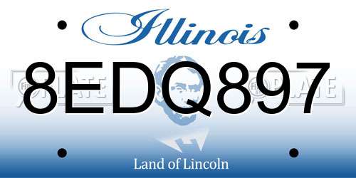 8EDQ897 Illinois License Plate
