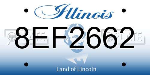 8EF2662 Illinois License Plate