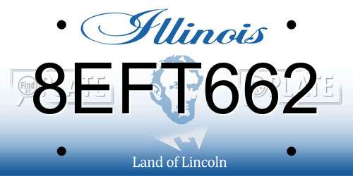 8EFT662 Illinois License Plate