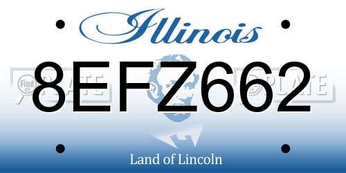 8EFZ662 Illinois License Plate