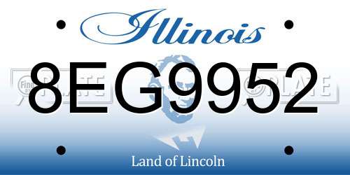 8EG9952 Illinois License Plate