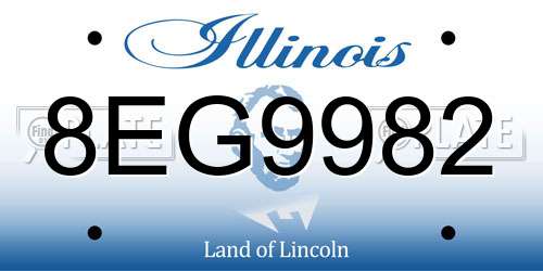 8EG9982 Illinois License Plate