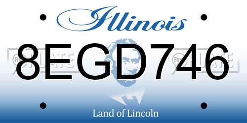 8EGD746 Illinois License Plate