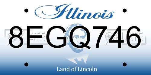 8EGQ746 Illinois License Plate