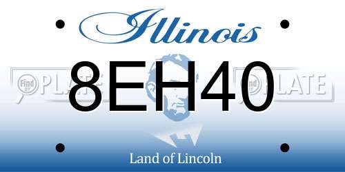 8EH40 Illinois License Plate