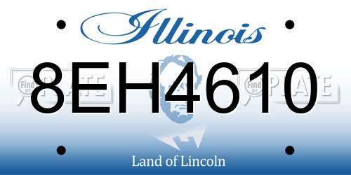 8EH4610 Illinois License Plate