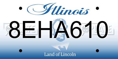 8EHA610 Illinois License Plate