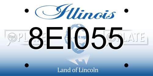 8EI055 Illinois License Plate