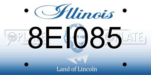 8EI085 Illinois License Plate