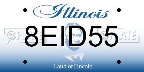 8EID55 Illinois License Plate