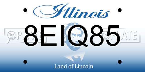 8EIQ85 Illinois License Plate