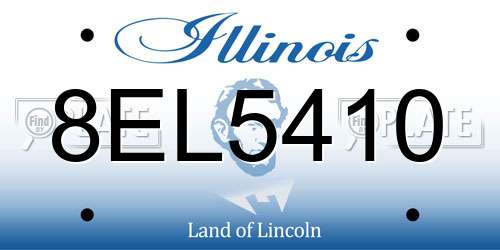 8EL5410 Illinois License Plate