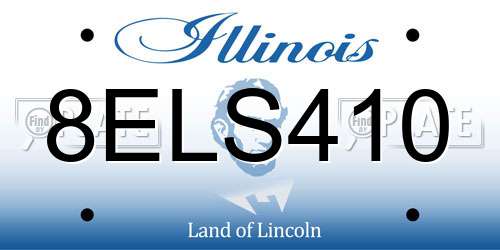 8ELS410 Illinois License Plate