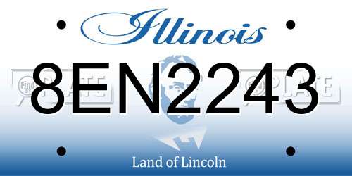 8EN2243 Illinois License Plate