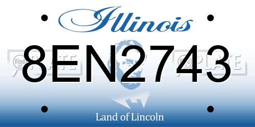 8EN2743 Illinois License Plate