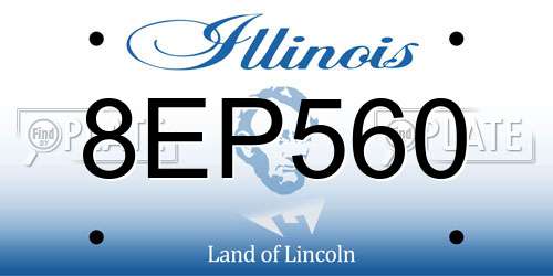 8EP560 Illinois License Plate