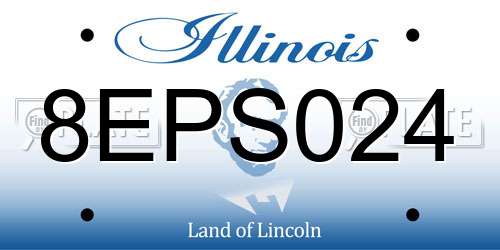 8EPS024 Illinois License Plate