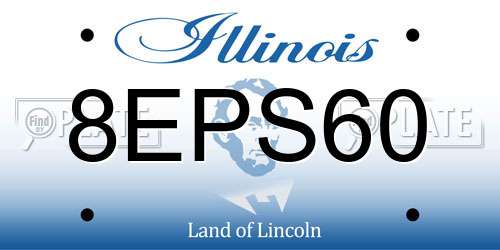 8EPS60 Illinois License Plate