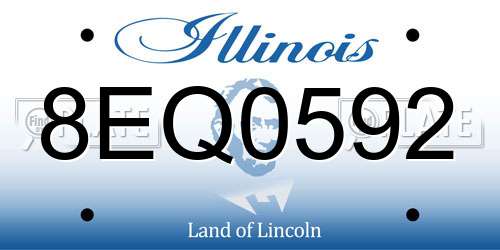 8EQ0592 Illinois License Plate