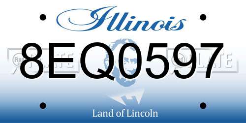 8EQ0597 Illinois License Plate