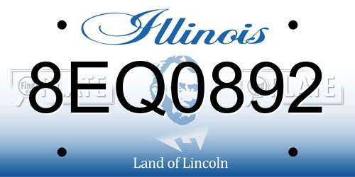 8EQ0892 Illinois License Plate