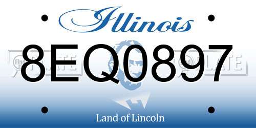 8EQ0897 Illinois License Plate
