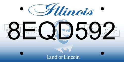 8EQD592 Illinois License Plate