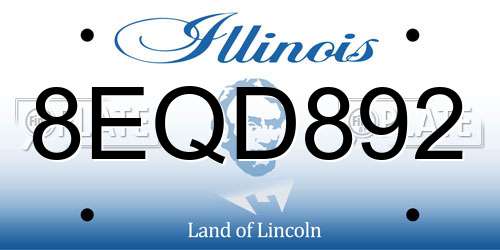 8EQD892 Illinois License Plate