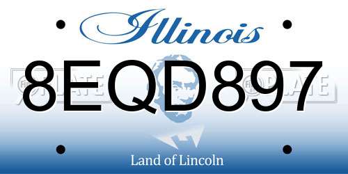 8EQD897 Illinois License Plate